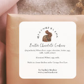 Sticker Carré Easter Bunny Chocolate Ingredient Product