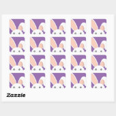 Sticker Carré Easter Bunny peeping (Feuille)