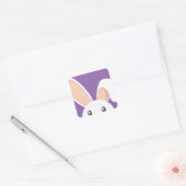 Sticker Carré Easter Bunny peeping (Enveloppe)