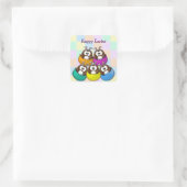 Sticker Carré Easter owl - rainbow (Sac)
