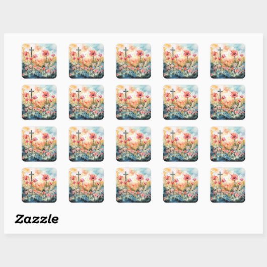 Sticker Carré Easter Sunrise (Feuille)