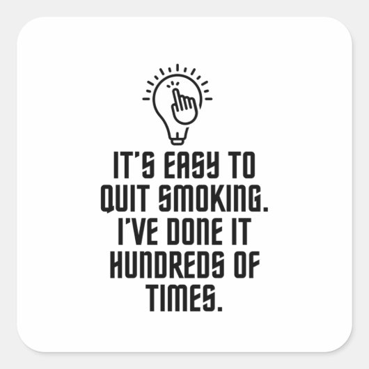 Sticker Carré Easy to quit smoking (Devant)