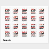 Sticker Carré Eat Sleep Quarantine (Feuille)