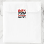 Sticker Carré Eat Sleep Quarantine (Sac)
