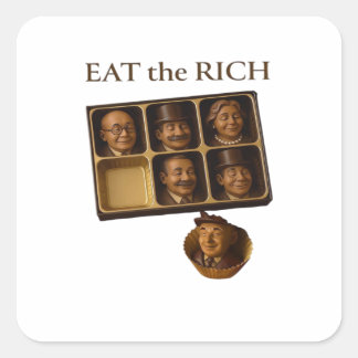 Sticker Carré Eat The Rich Classic