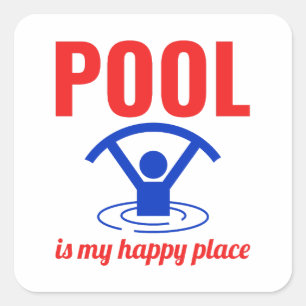 Sticker Carré Eau Aérobic Fitness aquatique Aqua Exercice Pool