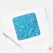 Sticker Carré Eau de piscine bleu ciel cristalline (Enveloppe)