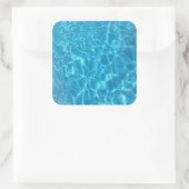 Sticker Carré Eau de piscine bleu ciel cristalline (Sac)