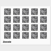 Sticker Carré Ebon Bloom (Feuille)