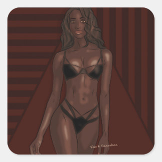 Sticker Carré ebony eyes