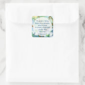 Sticker Carré Ecclesiastes Bible Verse Religieux Oiseaux Fleurs (Sac)