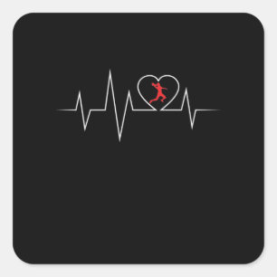 Sticker Carré ECG de handball