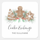 Sticker Carré Échange de cookies (Devant)