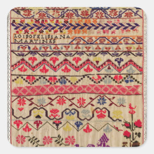 Sticker Carré Échantillon de broderie