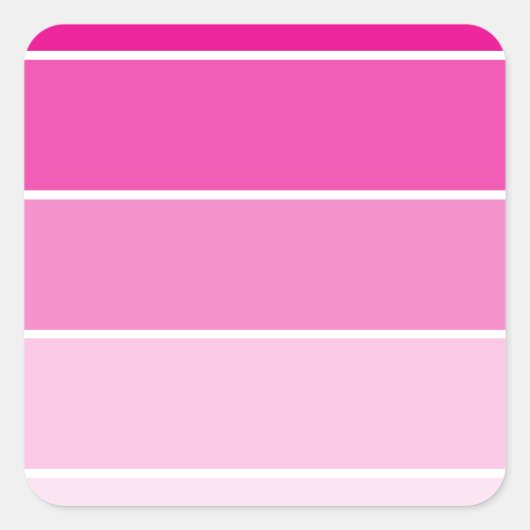 Sticker Carré Échantillons de peinture rose vif (Devant)