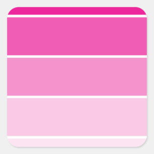 Sticker Carré Échantillons de peinture rose vif