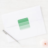 Sticker Carré Échantillons de peinture vert brillant (Enveloppe)
