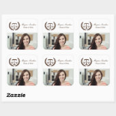 Sticker Carré Échelles de droit de l'école de droit de la justic (Feuille)