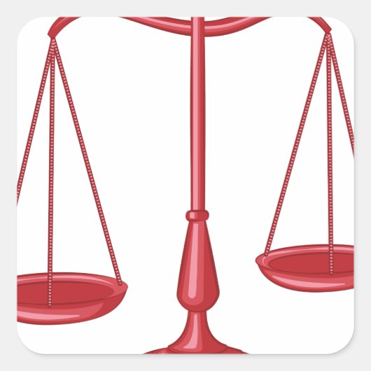 Sticker Carré Échelles De Justice (Devant)