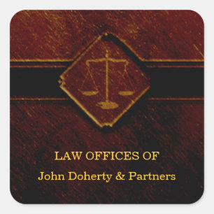 Sticker Carré Échelles de justice