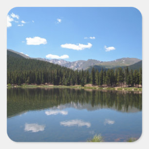 Sticker Carré Echo Lake Mt Evans Colorado