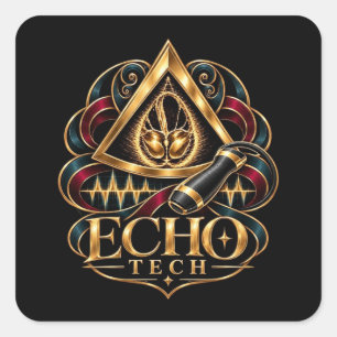 Sticker Carré Echo Tech - Echocardiographiste - Sonographe