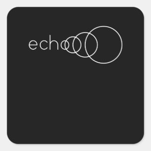Sticker Carré Echo Word Image Word Son Echo