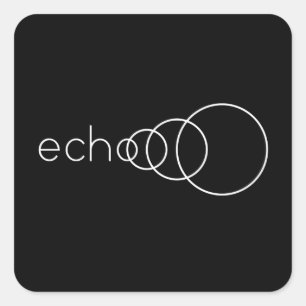 Sticker Carré Echo Word Image Word Son Echo