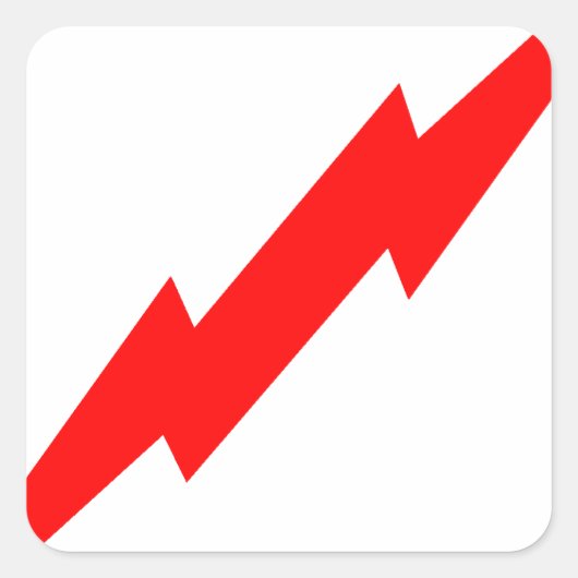 Sticker Carré Éclair rouge (Devant)