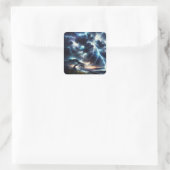 Sticker Carré Éclairage de pluie d'arbre mou Imaginaire (Sac)