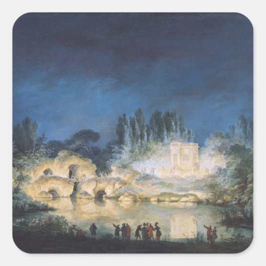 Sticker Carré Éclairage du Belvédère au (Devant)