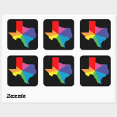 Sticker Carré éclatement de la couleur texas (Feuille)