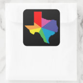 Sticker Carré éclatement de la couleur texas (Sac)