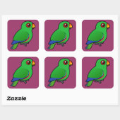 Sticker Carré Eclectus Parrot mâle (Feuille)