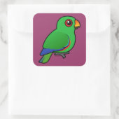 Sticker Carré Eclectus Parrot mâle (Sac)