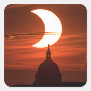 Sticker Carré Éclipse solaire 2021