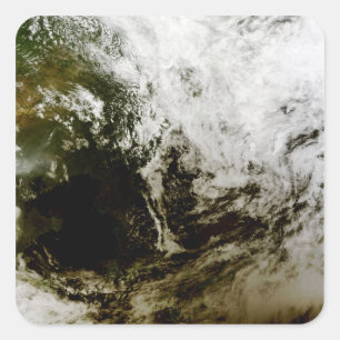 Sticker Carré éclipse solaire au-dessus de l'Asie du Sud-Est