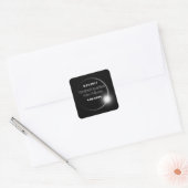 Sticker Carré Éclipse solaire double date 2024 et 2017 (Enveloppe)