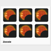 Sticker Carré Éclipse solaire en cours (Feuille)