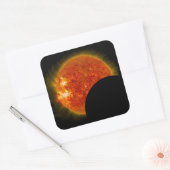Sticker Carré Éclipse solaire en cours (Enveloppe)