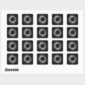 Sticker Carré Éclipse solaire totale (Feuille)