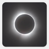 Sticker Carré Éclipse solaire totale (Devant)