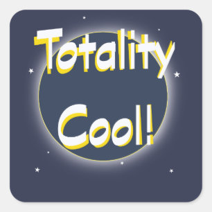 Sticker Carré Eclipse Totality Cool !