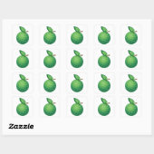 Sticker Carré Eco Globe Fruit Green Earth Leaf Sphere (Feuille)