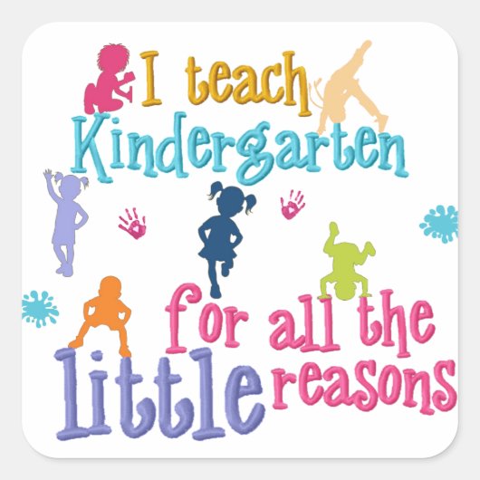 Sticker Carré École maternelle Sickers et enveloppes (Devant)