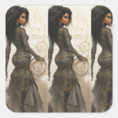 Sticker Carré Économie technique (Devant)