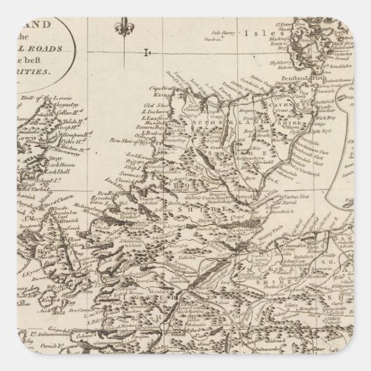 Sticker Carré Écosse 10 (Devant)