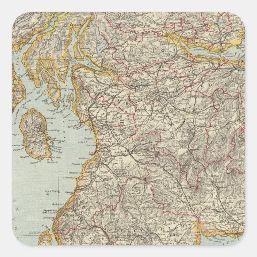 Sticker Carré Écosse 12 (Devant)