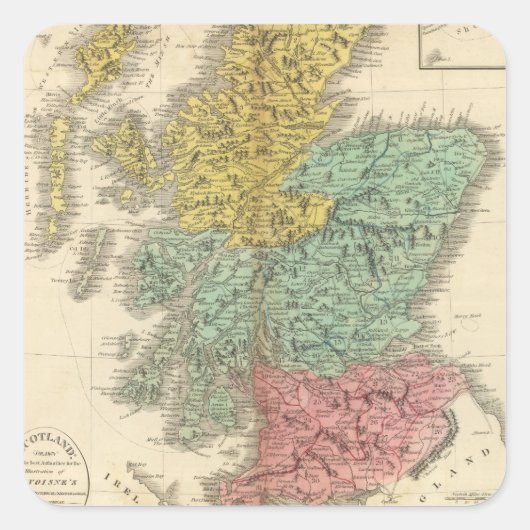 Sticker Carré Écosse 18 (Devant)