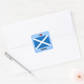Sticker Carré ÉCOSSE : J'aime l'Ecosse (Enveloppe)